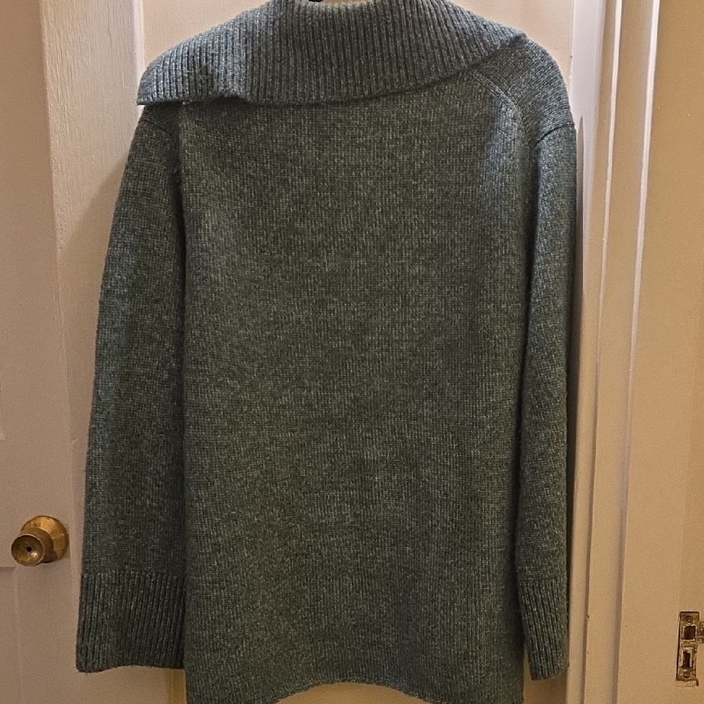 Z Supply Women's V-Neck Collared Sweater - Sage Green - Picture 3 of 3